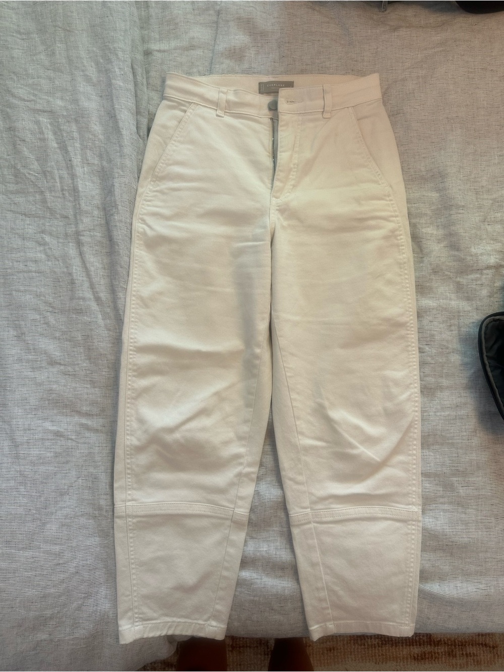 Everlane Cream Cropped Utility Pants